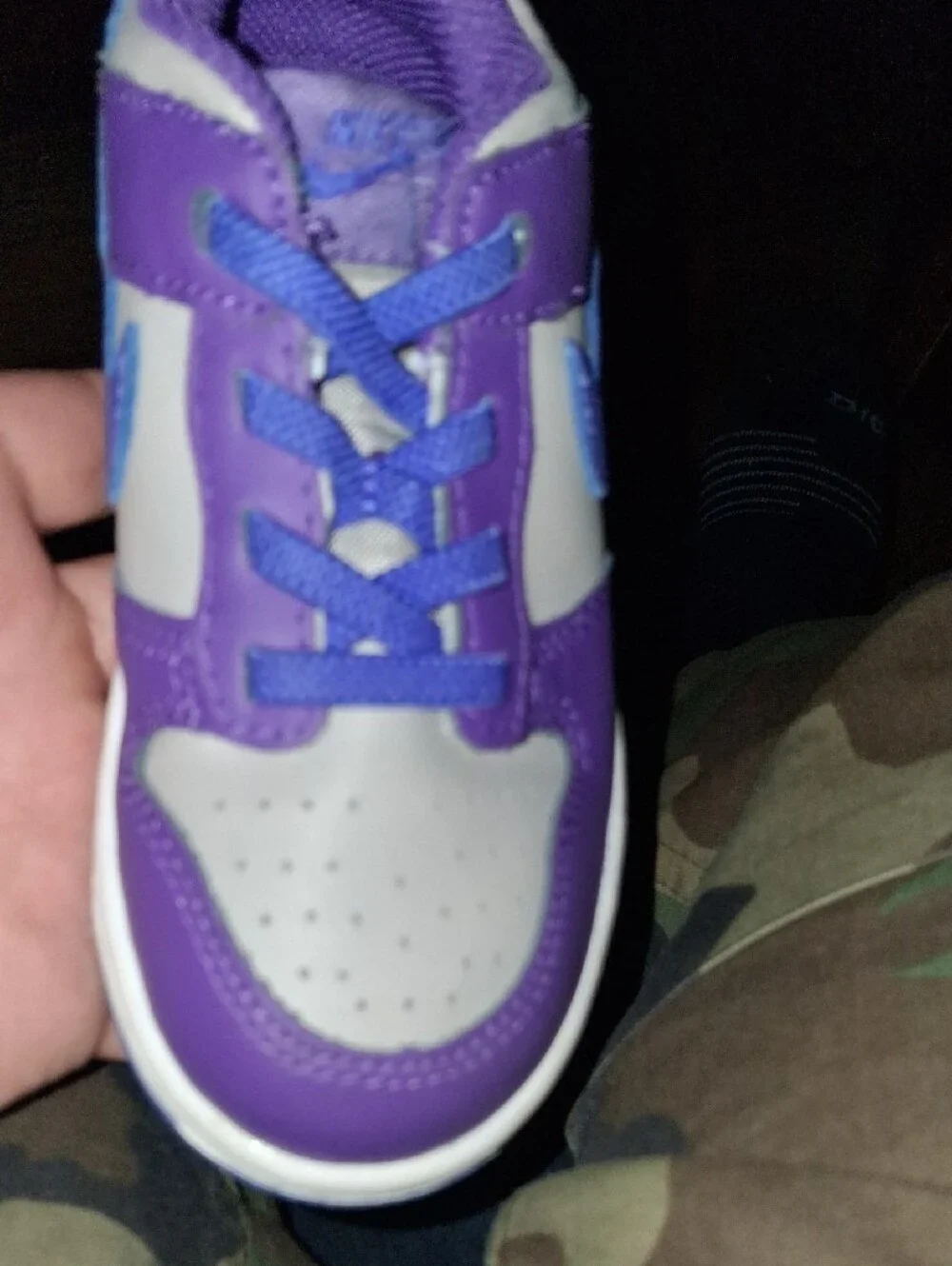Nike Kids Purple and White Low-Top Sneakers